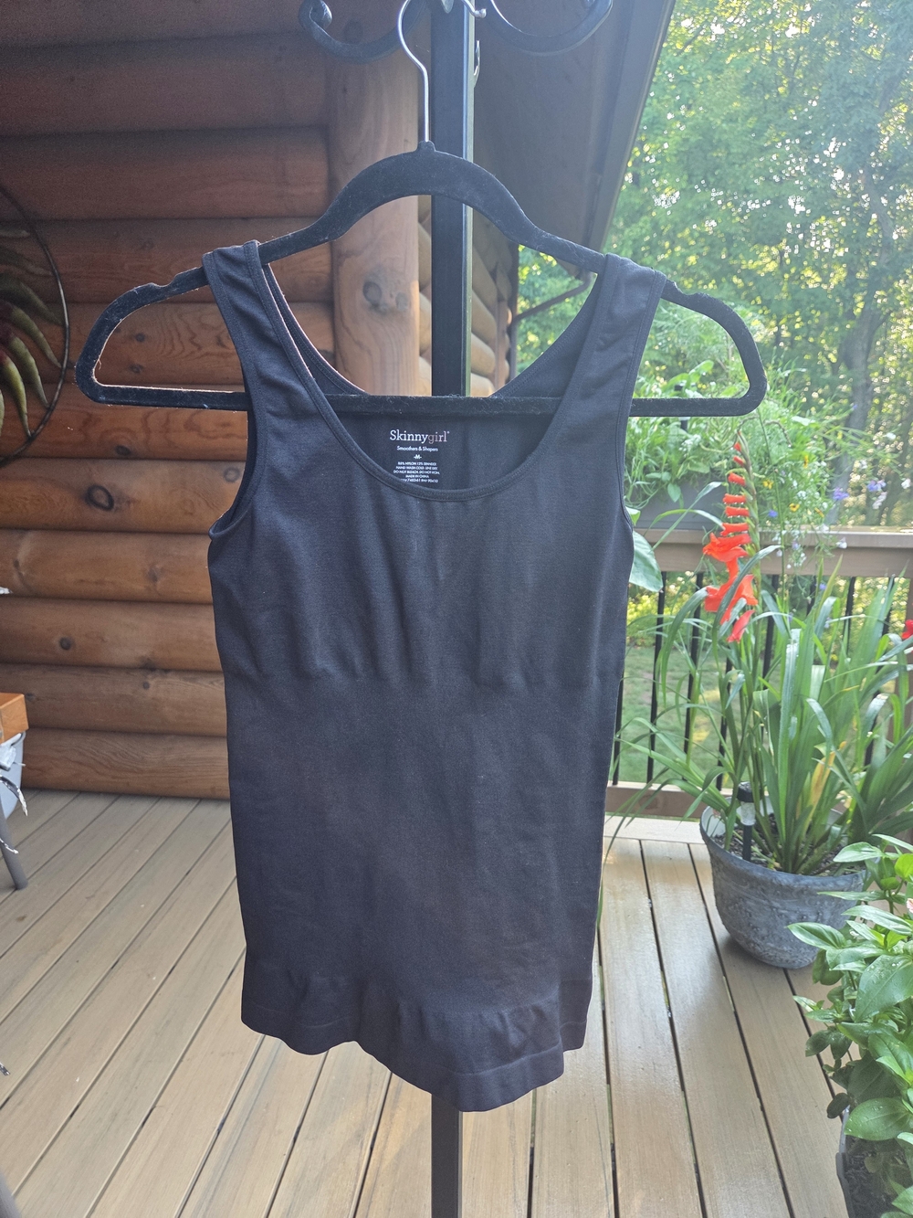Skinnygirl Black Scoop Neck Tank Top